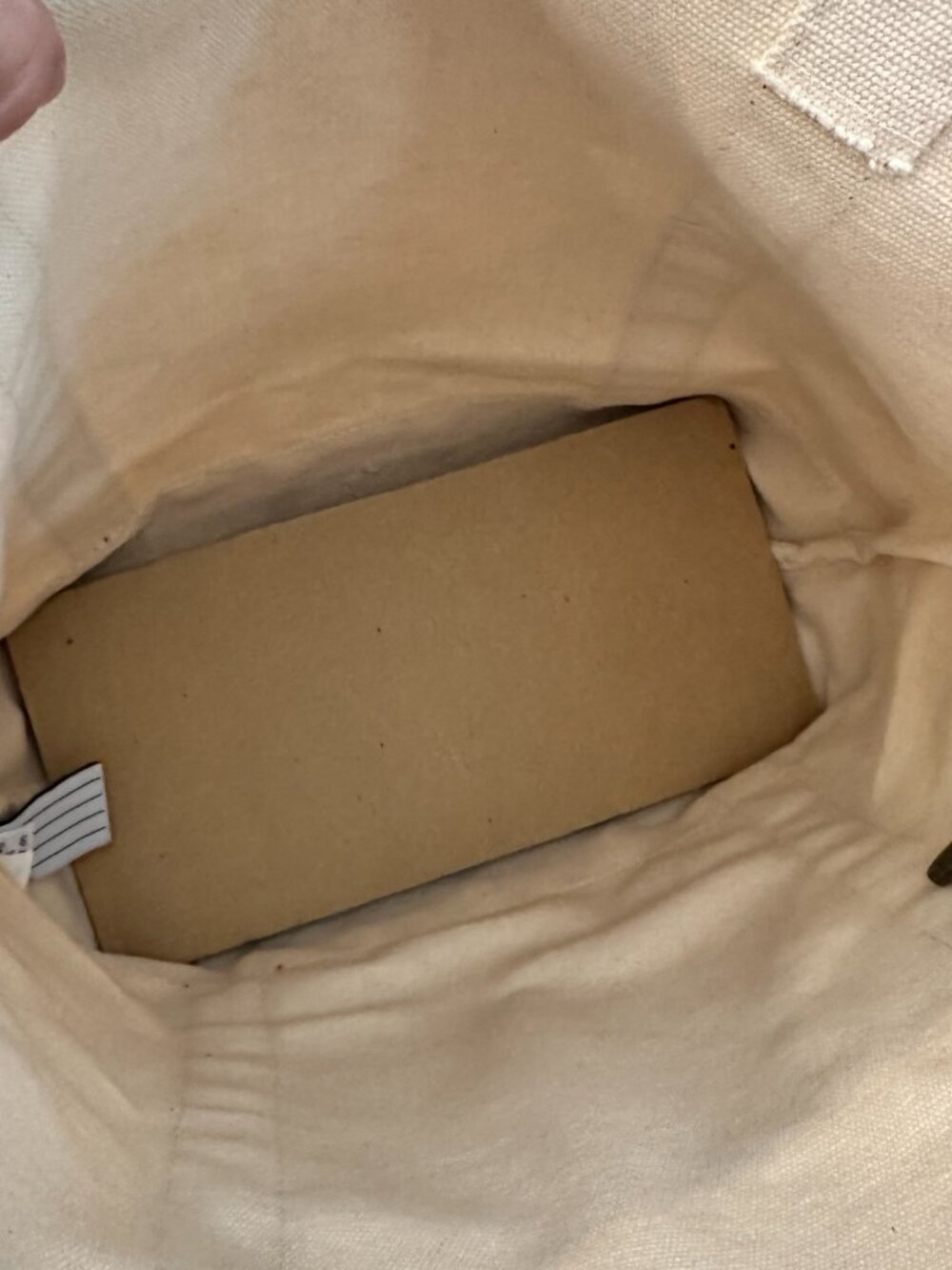 VTG Lands End Red Cream Classic Canvas Boat Tote Medium 16x12 - Picture 10 of 13